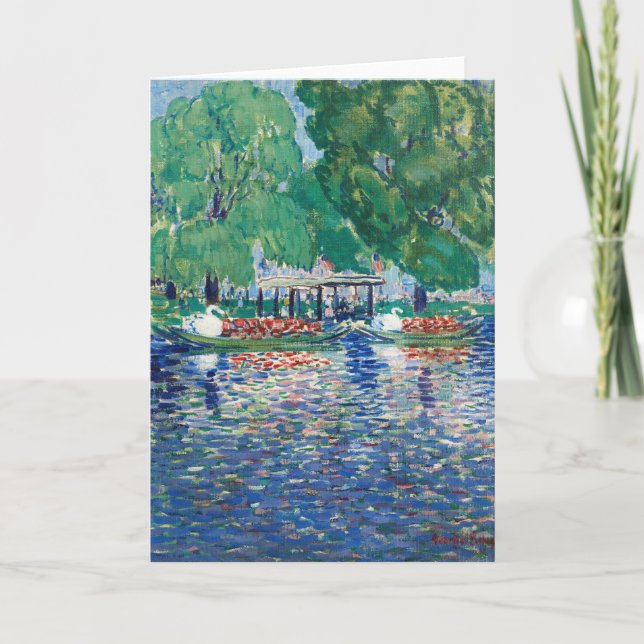 The Swan Boats | George Luks Card (Front)
