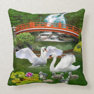 The Swan Family Cushion