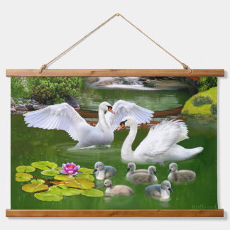 The Swan Family Hanging Tapestry