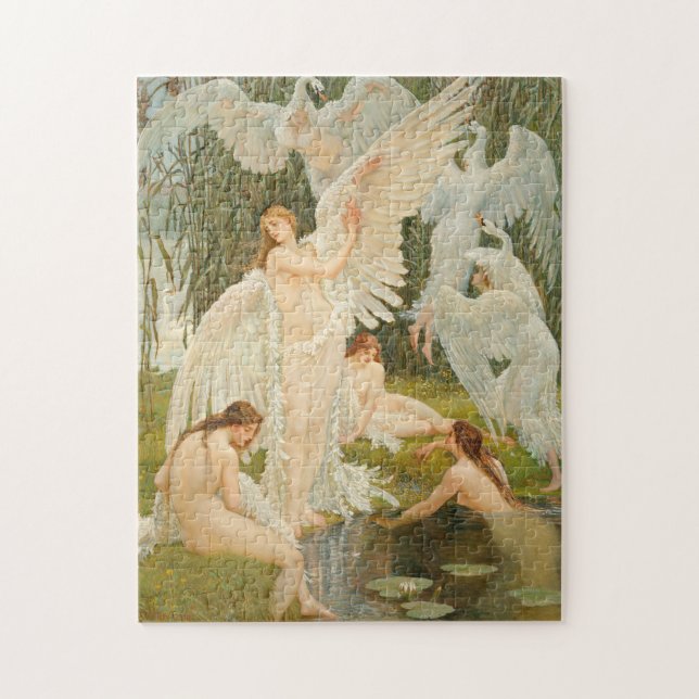 The Swan Maidens | Walter Crane Jigsaw Puzzle (Vertical)