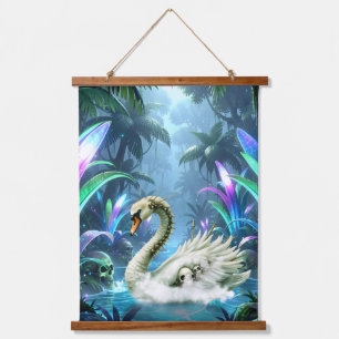 The Swan of Forgotten Waters.  Hanging Tapestry