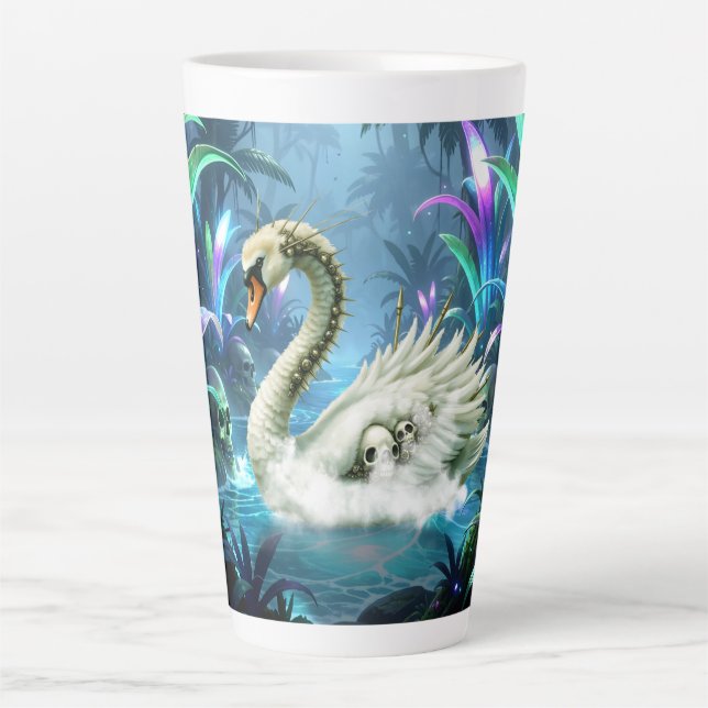The Swan of Forgotten Waters.  Latte Mug (Front)