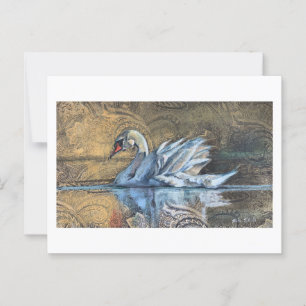 The Swan Painting Postcard