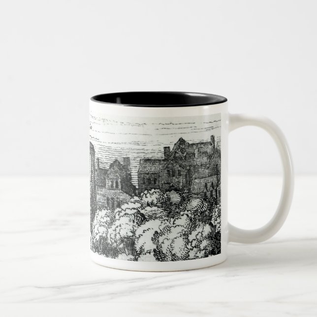 The Swan Theatre on the Bankside Two-Tone Coffee Mug (Right)