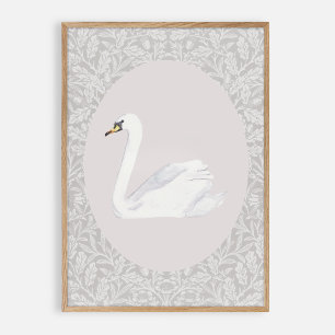 The Swan, vintage nursery  Poster