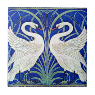The Swans by Walter Crane Tile
