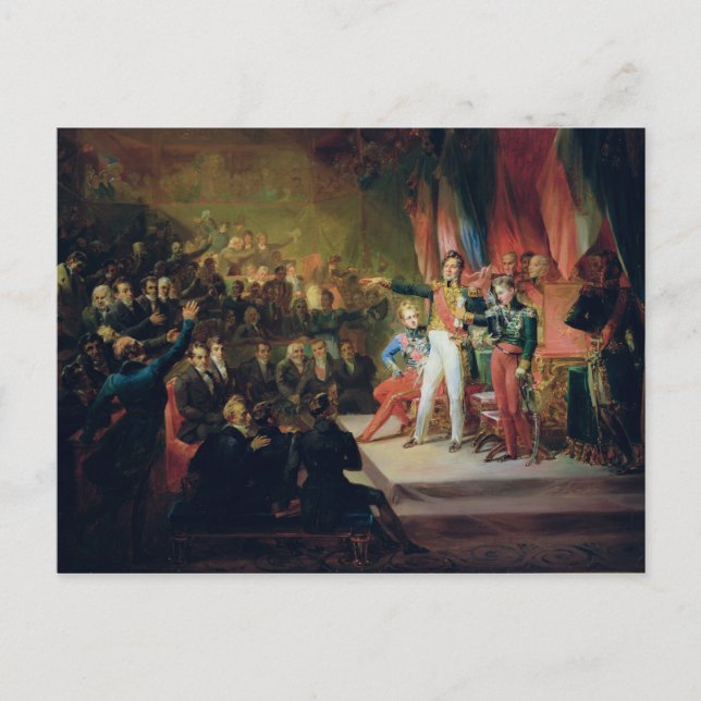 The Swearing-In of Louis-Philippe Postcard (Front)
