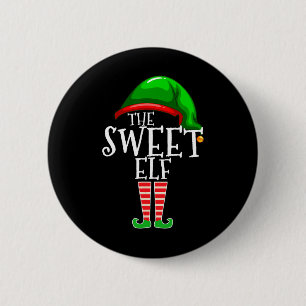 The sweet elf family matching group christmas gift 6 cm round badge