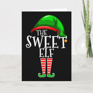 The Sweet Elf Family Matching Group Christmas Gift Card