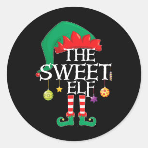 The Sweet Elf Squad Christmas Matching Family Xmas Classic Round Sticker