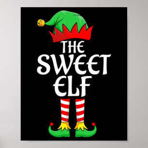 The Sweet Elf Xmas Matching Christmas Family Pajam Poster