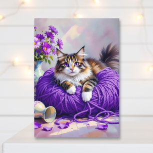The Sweetest Cat Themed Thinking of You Poem Card