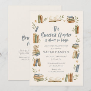 The Sweetest Chapter Book Baby Shower Invitation