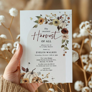 The Sweetest Harvest of All Fall Baby Shower Invitation
