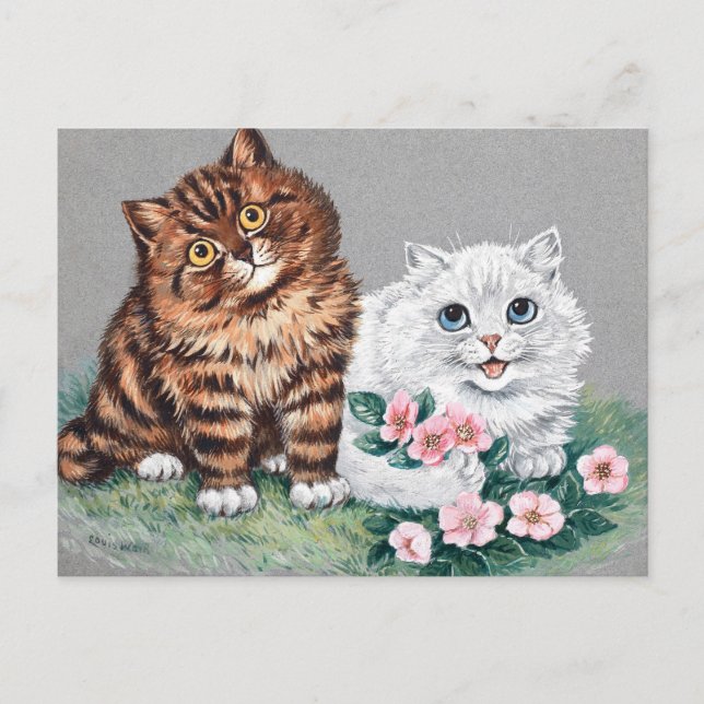 The Sweetest Pair, Louis Wain Postcard (Front)