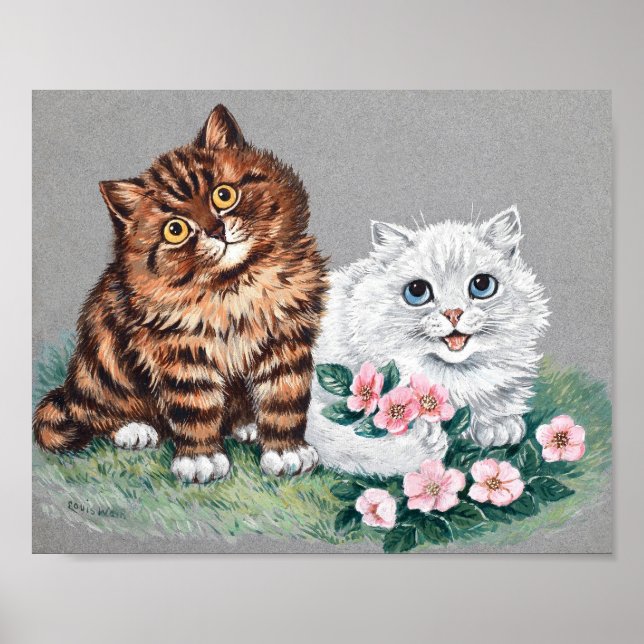 The Sweetest Pair, Louis Wain Poster (Front)