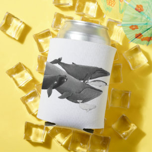 The Swim Of Whales Illustration Art Whale Can Cooler