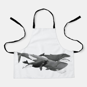 The Swim Of Whales Illustration Art Whale Kids  Apron