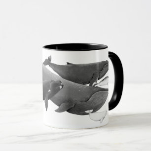 The Swim Of Whales Illustration Art Whale Mug