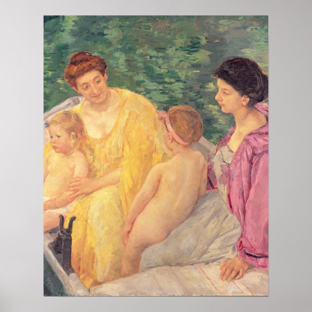 The Swim or Two Mothers & Their Children on a Poster (Front)