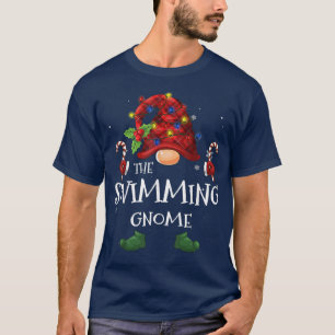 The Swimming Gnome Buffalo Plaid Christmas Tree Li T-Shirt