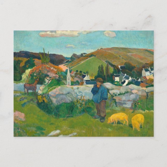 The Swineherd | Paul Gauguin Postcard (Front)