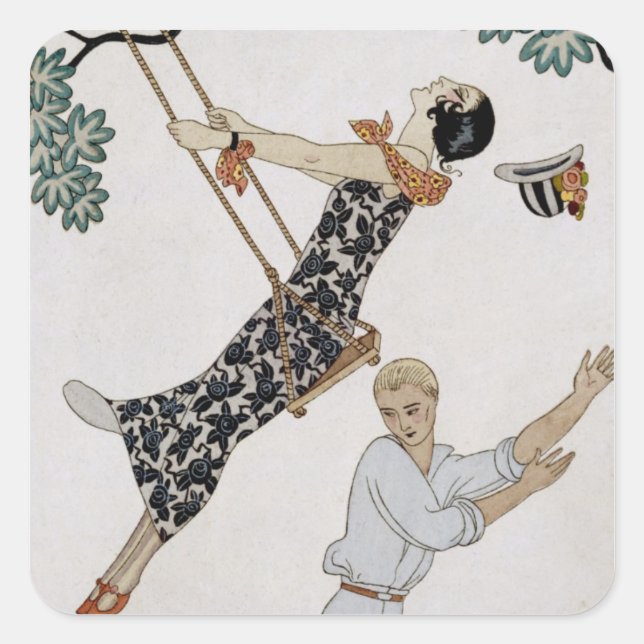 The Swing, 1920s Square Sticker (Front)