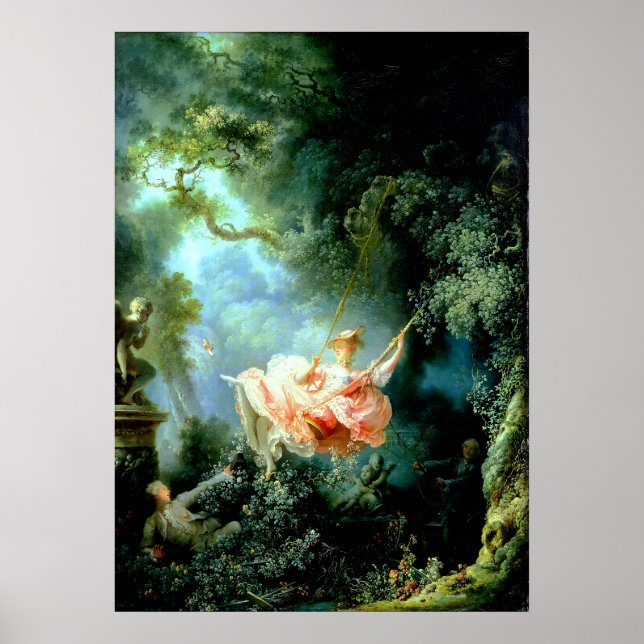 The Swing" by Jean-Honoré Fragonard Poster (Front)