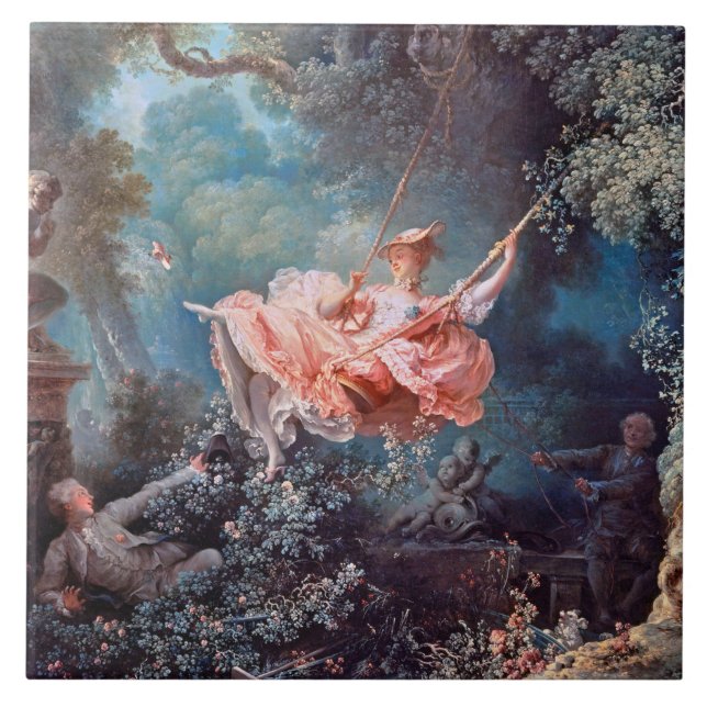 The Swing, Fragonard Ceramic Tile (Front)