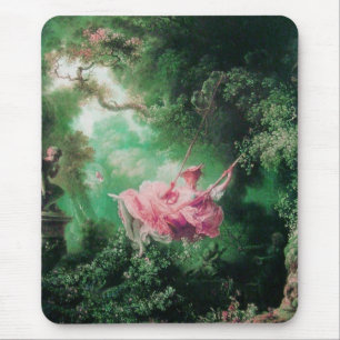 THE SWING  green pink fuchsia Mouse Pad