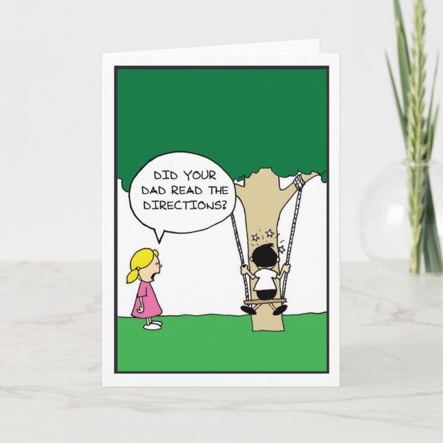 The Swing - Half Baked Comics by Rick Ellis Thank You Card (Front)