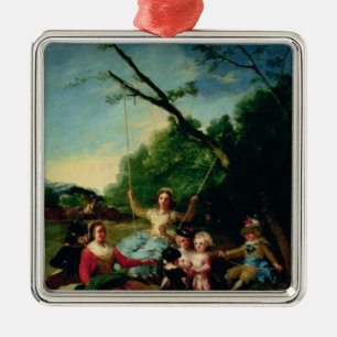 The Swing Metal Tree Decoration