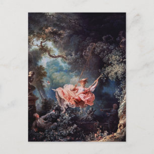 The Swing painting by Jean-Honoré Fragonard  Postcard