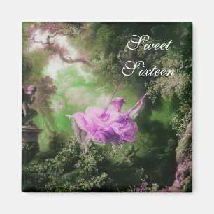 THE SWING ,SWEET SIXTEEN PARTY green purple violet Magnet