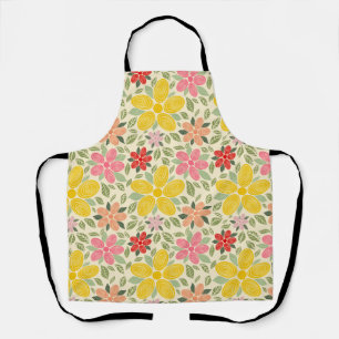 The Swirl Garden Kitchen Towel Apron