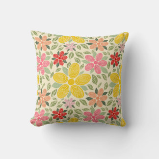The Swirl Garden Throw Pillow