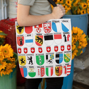 The Swiss Cantons Coat of Arms Collection Tote Bag