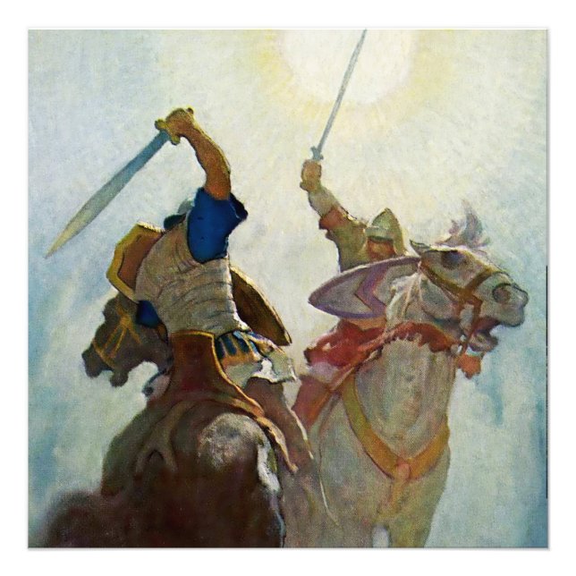 “The Sword Battle Was Fierce” by NC Wyeth Photo Print (Front)