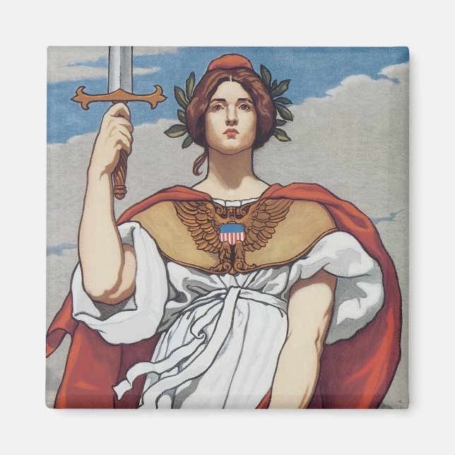 The Sword is Drawn, The Navy Upholds It Magnet (Front)