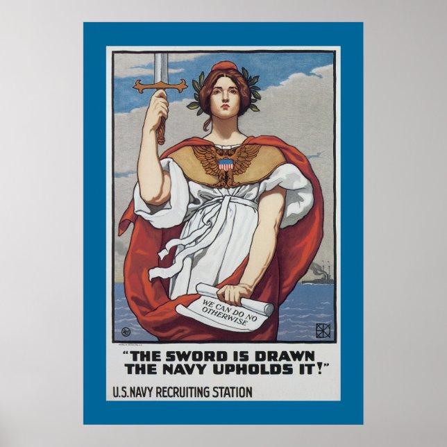 The Sword is Drawn, The Navy Upholds It Poster (Front)
