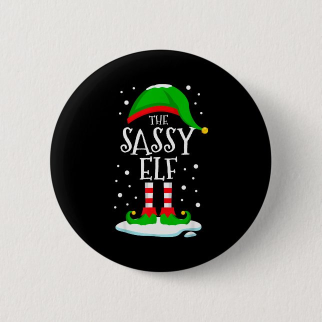 The Sy Elf Christmas Family Matching Xmas Group Fu 6 Cm Round Badge (Front)