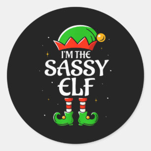The Sy Elf For Girls Boys Women Men Matching Chris Classic Round Sticker
