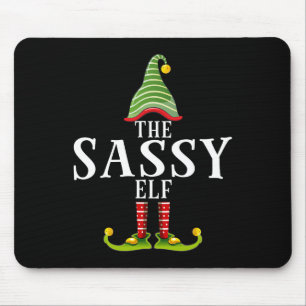 The Sy Elf Funny Matching Pajama Xmas Mouse Pad