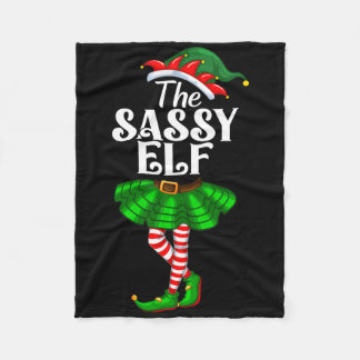 The Sy Elf Xmas Funny Christmas Matching Family Pa Fleece Blanket