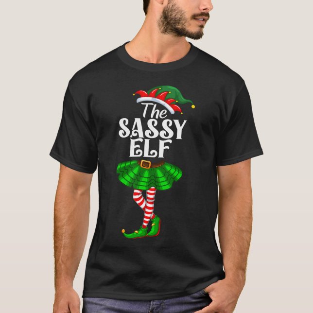 The Sy Elf Xmas Funny Christmas Matching Family Pa T-Shirt (Front)