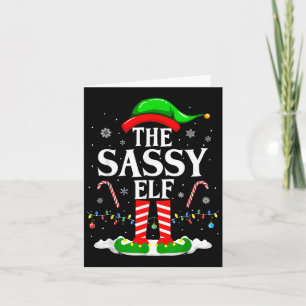The Sy Elf Xmas Funny Matching Family Group Christ Card
