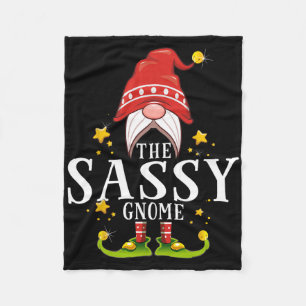 The Sy Gnome Christmas Matching  Fleece Blanket