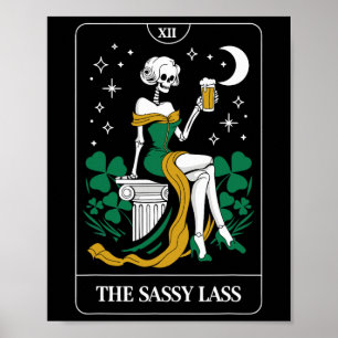 The Sy L Tarot Card Skeleton St Patrick's Day Poster