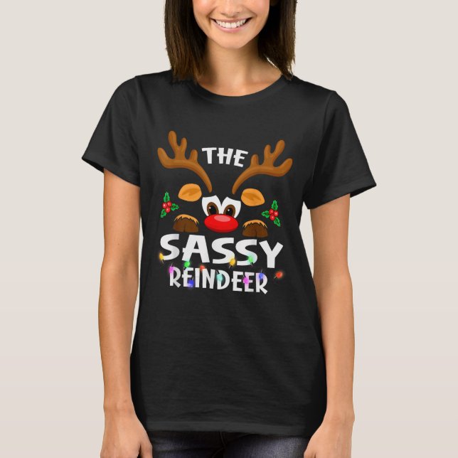The Sy Reindeer Christmas Men Women  T-Shirt (Front)