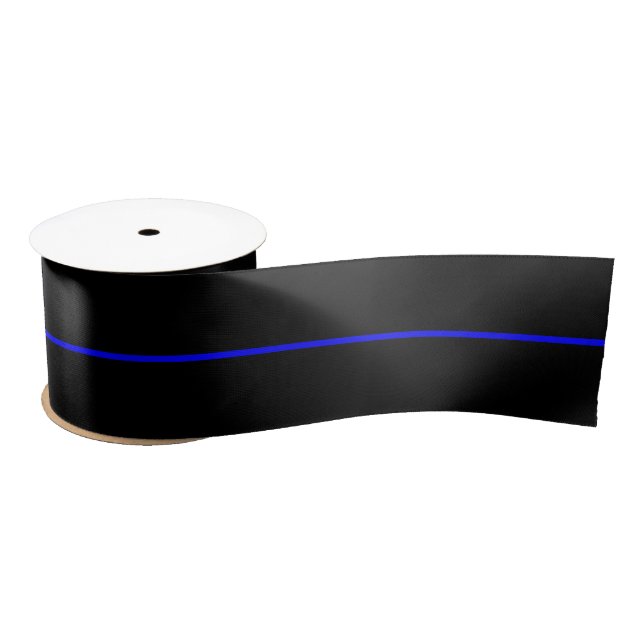 The Symbolic Thin Blue Line Concept Satin Ribbon (Spool)